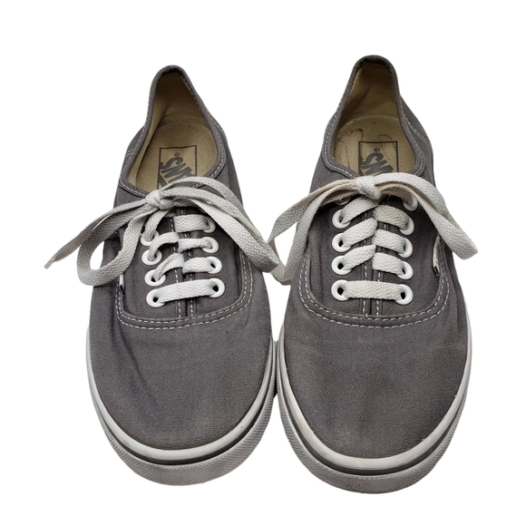 VANS | Neutral Gray Canvas Low Top Classic Street Skateboard Sneakers Womens 7.5 - Picture 3 of 11